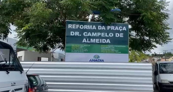 Prefeitura inicia reforma da Praça Dr. Campelo de Almeida